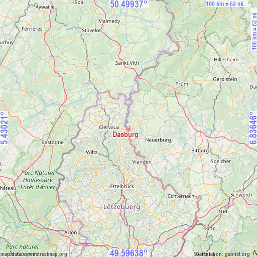 Dasburg on map