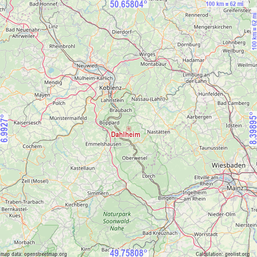 Dahlheim on map