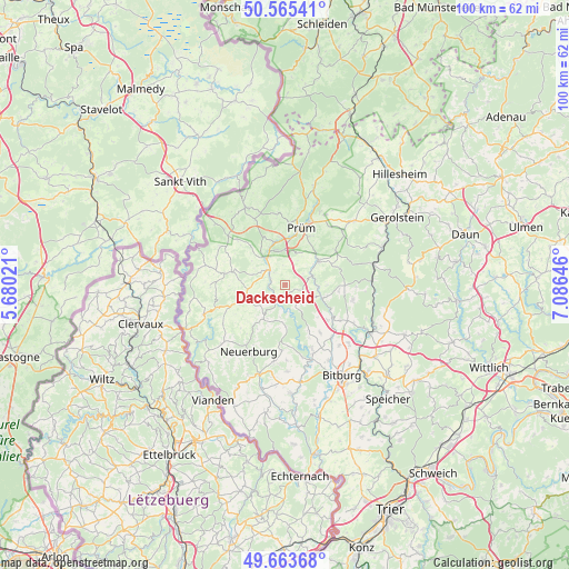 Dackscheid on map