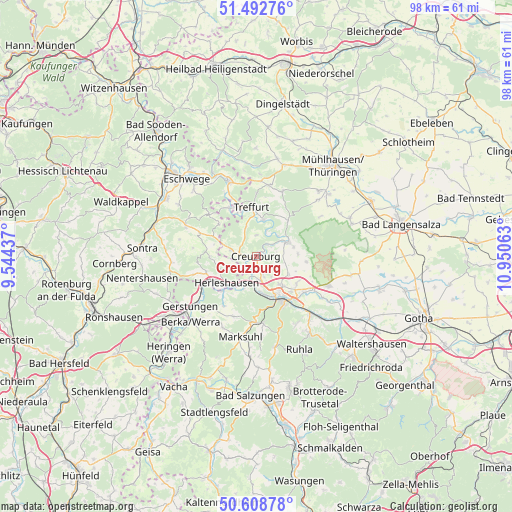 Creuzburg on map