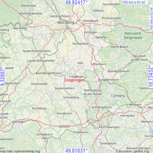Creglingen on map