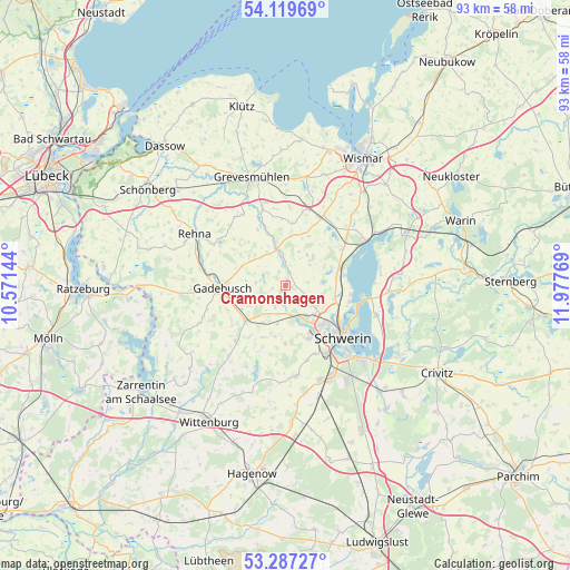 Cramonshagen on map