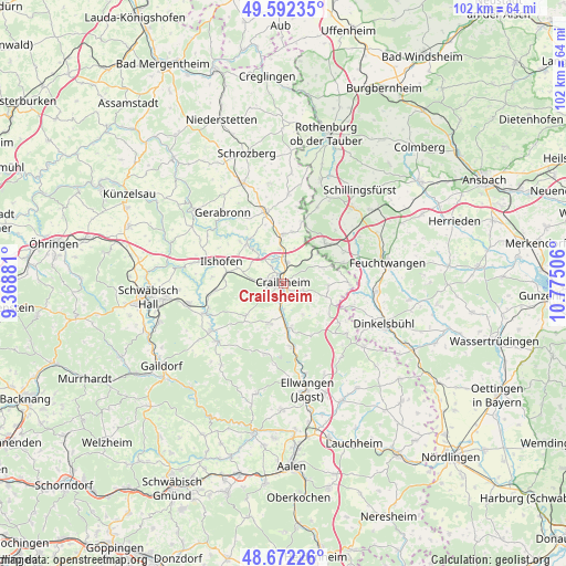 Crailsheim on map
