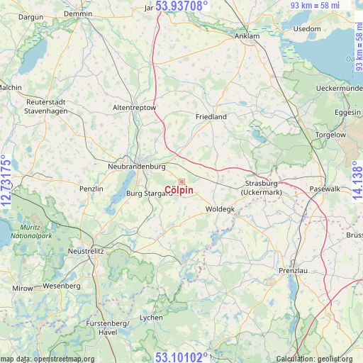 Cölpin on map