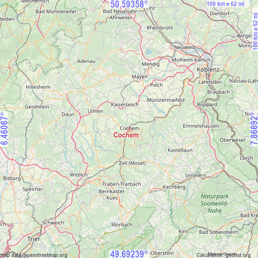 Cochem on map