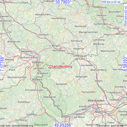 Charlottenberg on map