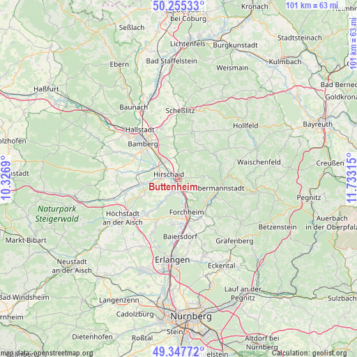 Buttenheim on map