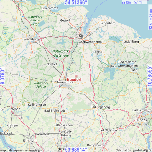 Busdorf on map