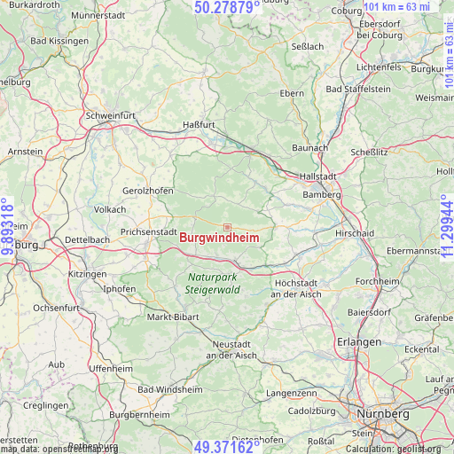 Burgwindheim on map