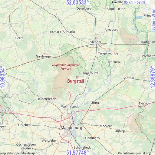 Burgstall on map