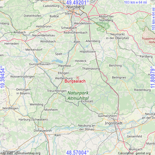 Burgsalach on map
