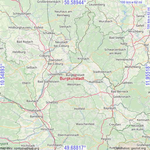 Burgkunstadt on map