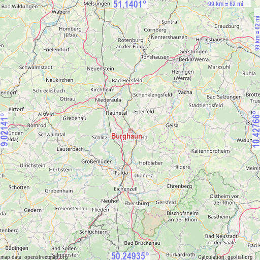 Burghaun on map