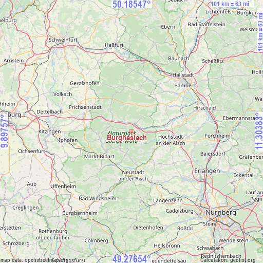 Burghaslach on map