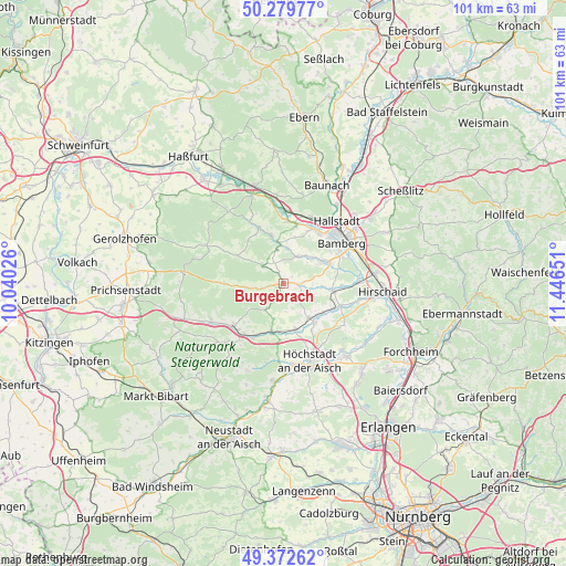 Burgebrach on map