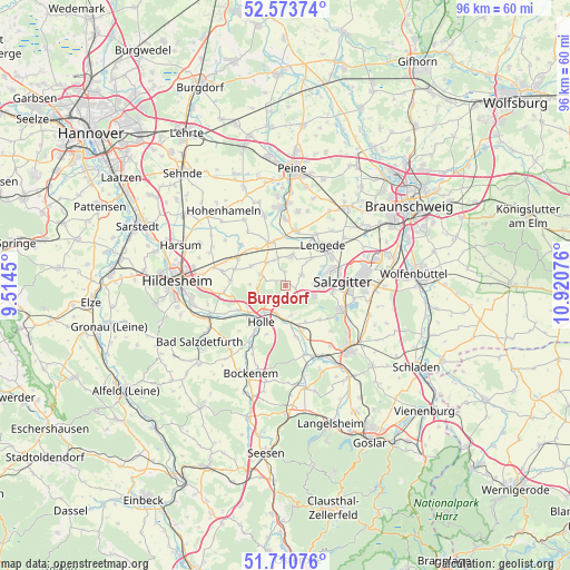 Burgdorf on map