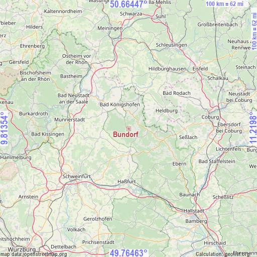 Bundorf on map