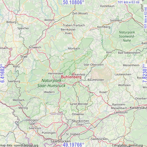 Buhlenberg on map