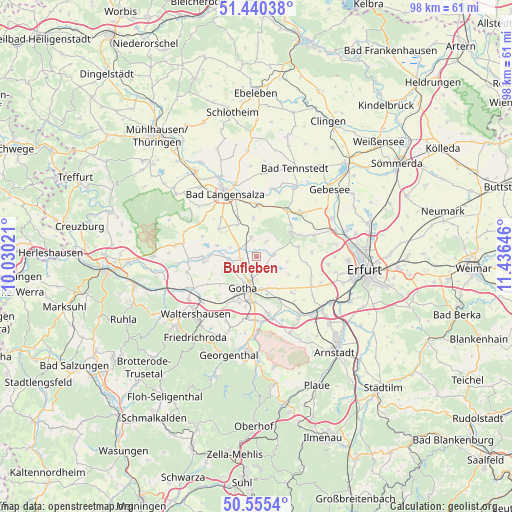 Bufleben on map
