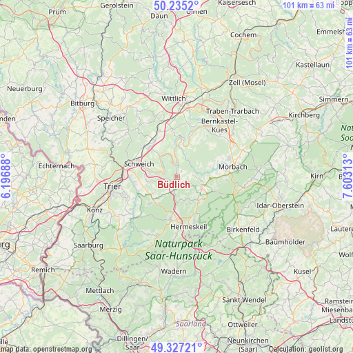 Büdlich on map