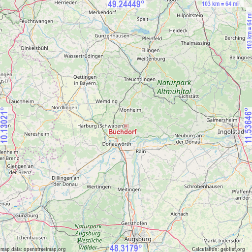 Buchdorf on map
