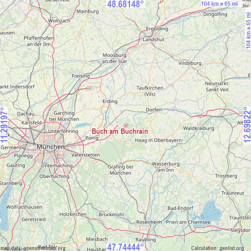Buch am Buchrain on map