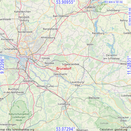 Brunstorf on map