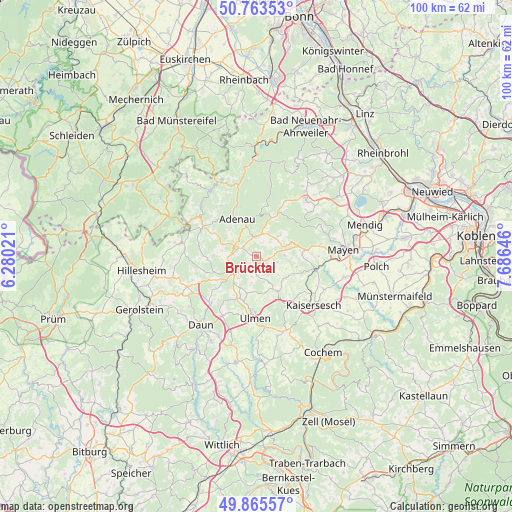 Brücktal on map