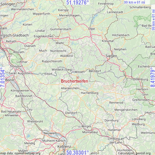 Bruchertseifen on map
