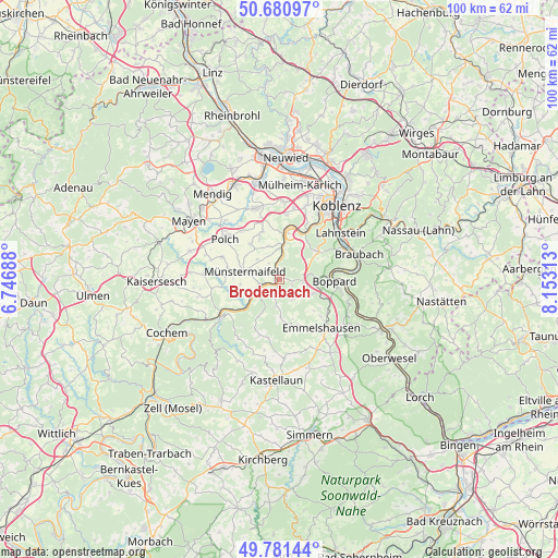 Brodenbach on map