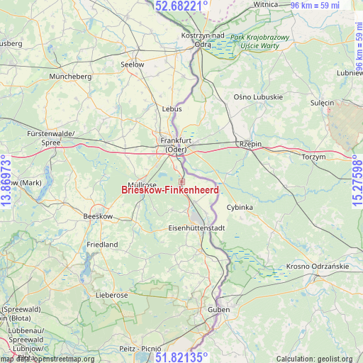 Brieskow-Finkenheerd on map