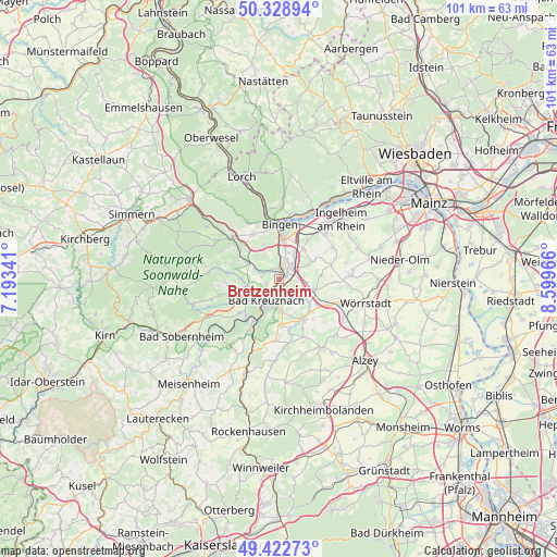 Bretzenheim on map