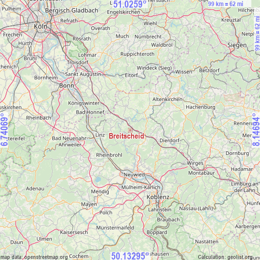 Breitscheid on map