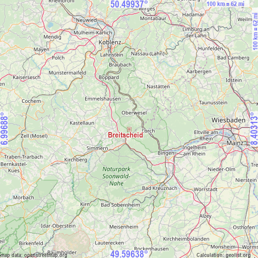 Breitscheid on map