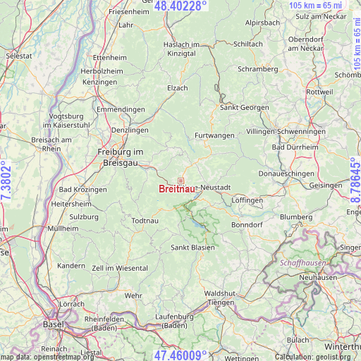 Breitnau on map