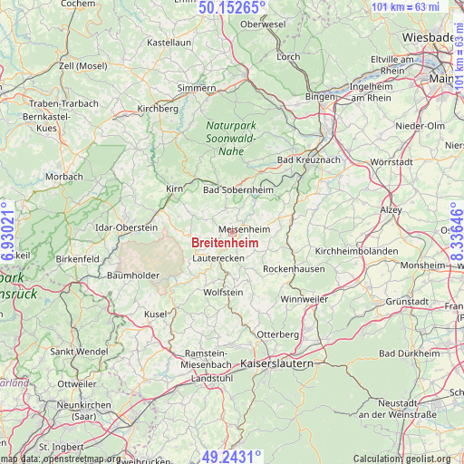 Breitenheim on map