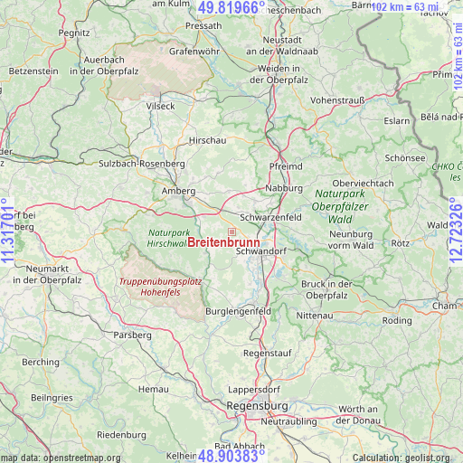 Breitenbrunn on map