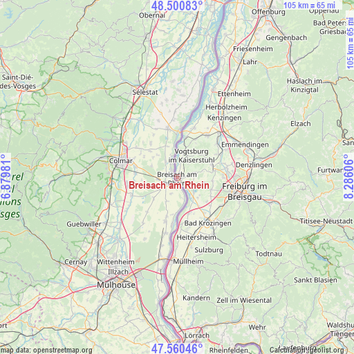 Breisach am Rhein on map