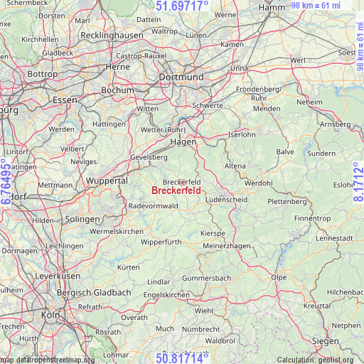Breckerfeld on map