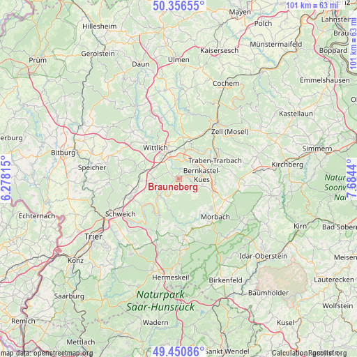 Brauneberg on map