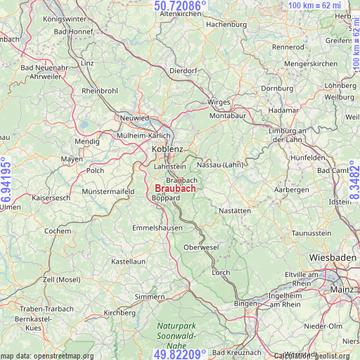 Braubach on map