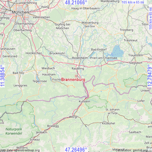 Brannenburg on map
