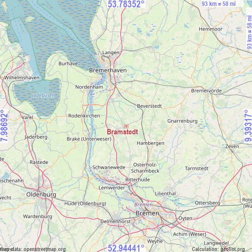 Bramstedt on map