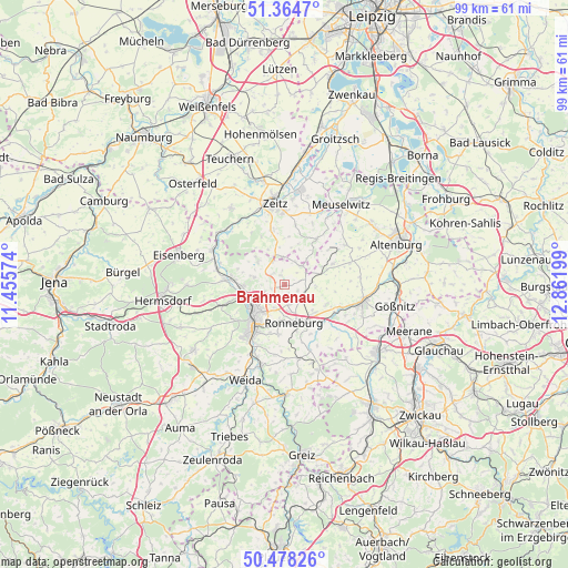 Brahmenau on map