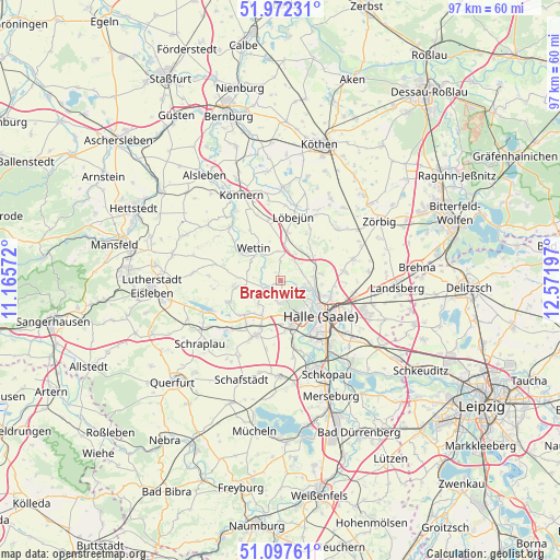 Brachwitz on map