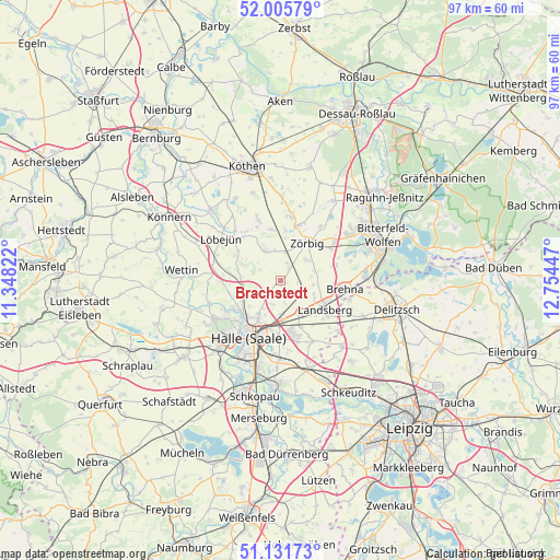 Brachstedt on map