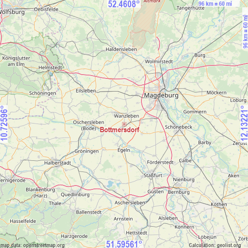 Bottmersdorf on map