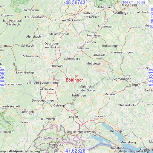 Böttingen on map