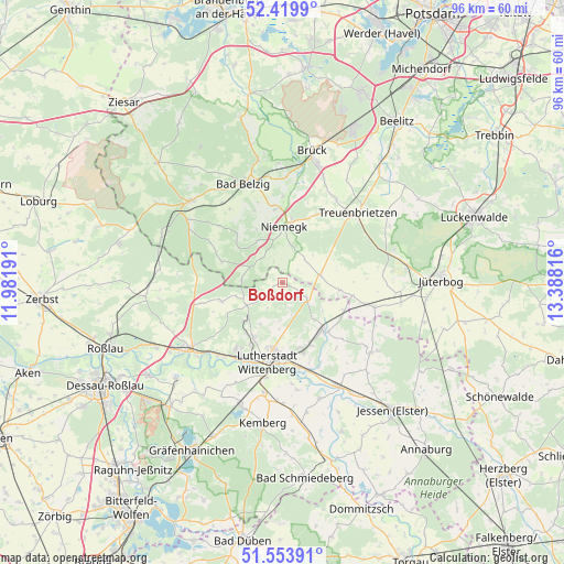 Boßdorf on map