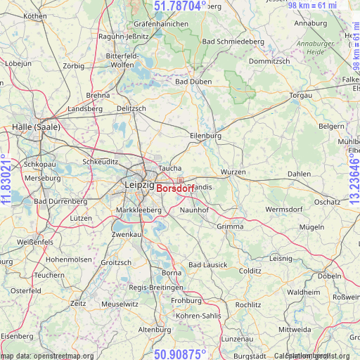Borsdorf on map
